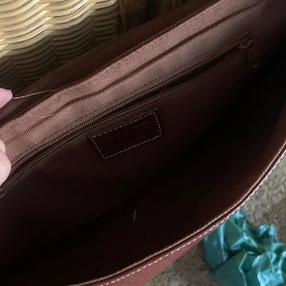 Vintage Claudia Firenze Brown Leather Saddle Shoulder Bag - Picture 11 of 12